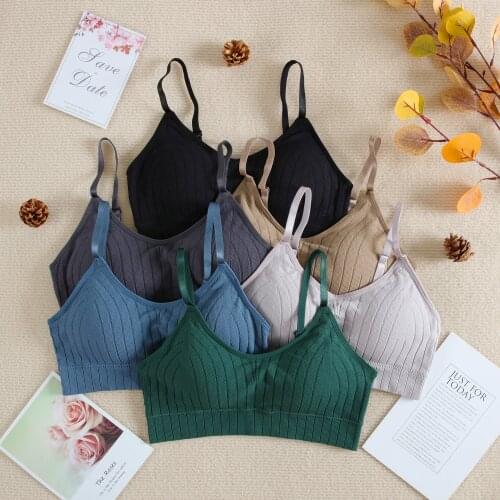 SVOKOR Sports Bra Womens Tube Tops Seamless Push Up Striped Bralette Top Lingerie Female Wireless Breathable Underwear