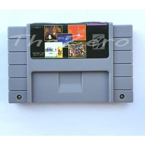 Super final 5 in 1 for 16 bit NTSC Console Game Cartridge Fina Fanta 5 in 1