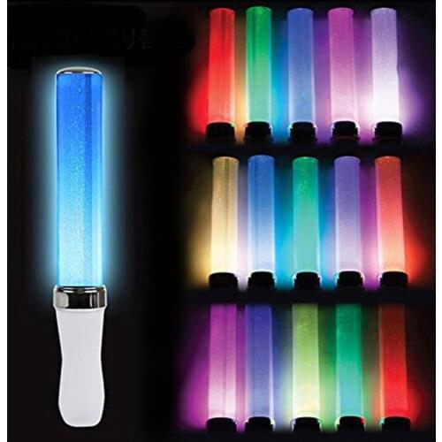 Battery Powered LED Glow Stick 15 Colors Changeable Magical Light Stick Concert Wedding Party Celebration Decoration Glow Sticks