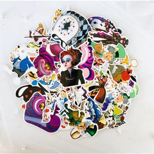 TD ZW 70Pcs Alice Cute Cartoon Stickers For Suitcase Skateboard Laptop Luggage Fridge Phone Car Styling DIY Decal Sticker