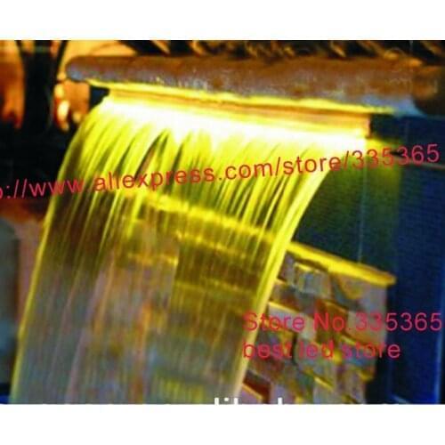 300mm Length waterproof ABS RGB LED water fall light / led waterfall spa pool light Water curtain with remote control adapter
