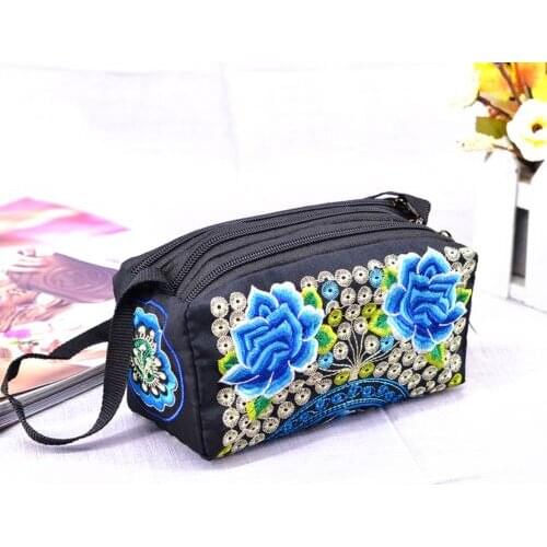 Chinese Ethnic Embroidered Shoulder Messenger Bag Women Handbag Pouch Purse