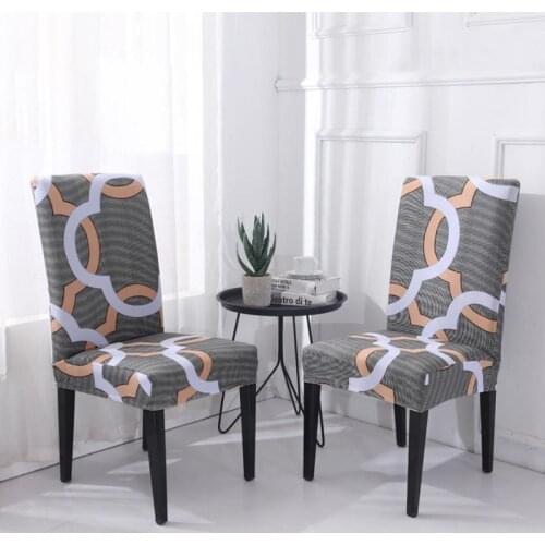 1/2/4/6 PCS Geometric Patterns Chair Cover Dining Room Kitchen Chair Slipcovers Protector for Wedding Banquet Party Decoration