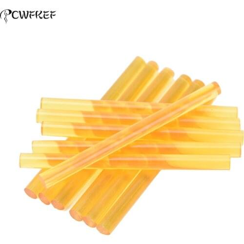 JETTING 12Pcs Professional Keratin Glue Sticks for Human Hair Extensions Yellow Makeup Tools