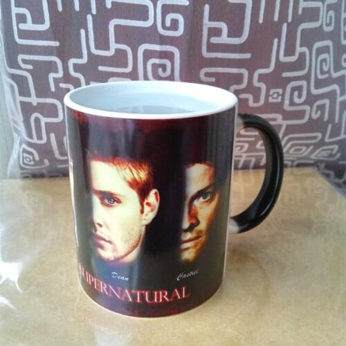 Free shipping! supernatural Mug changing color cold hot Sensitive Ceramic coffee mugs cup best gift for your friend