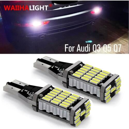 2x CANbus Error Free T15 W5W LED 10SMD 3020 Xenon White LED Backup Light Bulbs For Audi Q3 Q5 Q7 (No Bulb Out Warning)