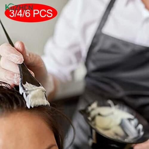 3/4/6Pcs/Set Hair Color Dye Bowl Comb Brushes Tool Kit Hair Dyeing Tools Salon Hairdressing Styling Tint DIY Tool