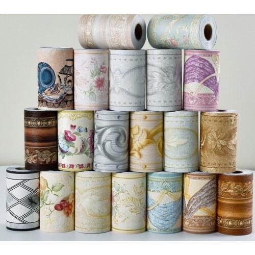 3D three-dimensional waistline wallpaper self-adhesive wall skirt decoration wallpaper 10cm wide self-sticking stickers