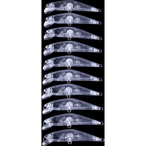 50pcs 6cm 4g blank nude baits crankbait Minnow bait Unpainted Lure Bodies Fishing bait