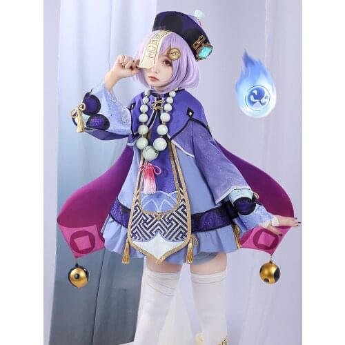 Anime Game Genshin Impact Qiqi Original Zombie Cute Dress Gorgeous Outfit Cosplay Costume Halloween Women Free Shipping 2020 New