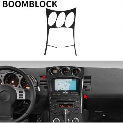 Car Tilt Meter Radio Air Conditioning Console Panel Frame Cover Car Interior Accessories For Nissan 350Z 2006 2007 2008 2009