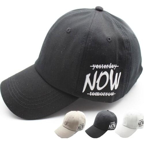 Men Women Baseball Cap Now Not Yesterday Tomorrow Cotton Kpop Hats Sport Golf Hat Adjustable Dancing Caps Hip hop Snapback Cap