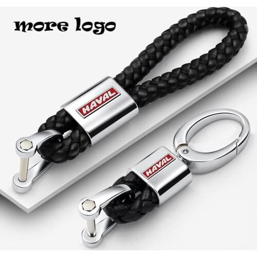 2 PC Alloy Leather Car Logo Keychain For Your Love Car Key Chain Keyring With Logo For Kia Haval Audi BMW Mercedes Honda Jeep