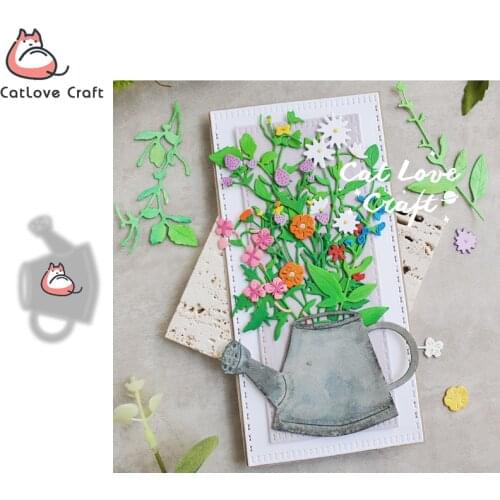 Catlove Watering can Metal Cutting Dies Scrapbooking Mold Stencil Die Cuts Card Making DIY Craft Embossing New Dies For 2021