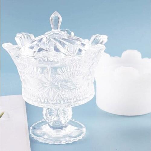 Crown Cup Shape Silicone Mold Jewelry Accessories Storage Box Epoxy Resin Mold For DIY Table Decor Handmade Crafts Making Tool