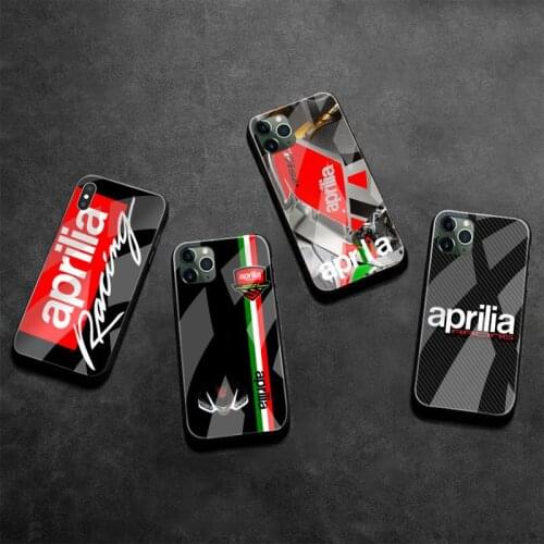 Handsome Motorcycle Racing Aprilias Phone Case Tempered Glass For iPhone 12 Pro Max Mini 11 Pro XR XS MAX 8 X 7 6S 6 Plus SE