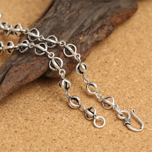 925 Sterling Silver Double Dorje Rolo Chain Necklace Hook Clasp 7mm 18" 20" 22" 24" 26" 28" 30" 32" 34" 36" Inches