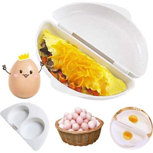 Eggs Mold Microwave Egg Poacher Pancake Maker Nonstick Cooking Tool Pancake Maker Egg Cooker Pan Flip Kitchen Baking Accessories