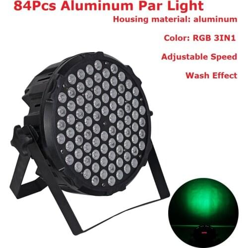 LED Flat Par 84x3W RGB 3IN1 Color Lighting Strobe DMX512 For Atmosphere of Disco DJ Music Party Club Dance Floor Bar Darkening