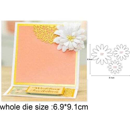Metal cutting dies 3pcs flowers 2020 new cut die mold Scrapbook paper craft knife mould blade punch stencils dies