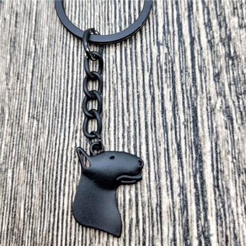 New Bull Terrier Key Chains Fashion Pet Dog Jewellery Trendy Bull Terrier Car Keychain Bag Keyring For Women Men