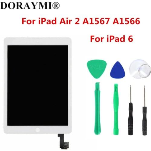 Original LCD for iPad Air 2 iPad 6 A1566 A1567 9.7Inch Display Touch Screen Digitizer Assembly Replacement