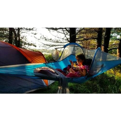 Single hanging tent Triangle Suspension tent Self Hammock tent camping tree tent Hiking Outdoor Rally bed Double layer Rainproof