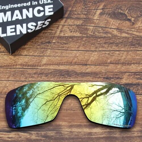 ToughAsNails Resist Seawater Corrosion Polarized Replacement Lenses for Oakley Batwolf Sunglasses Gold Mirrored (Lens Only)