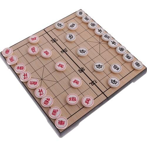 Portable Xiangqi Chinese Chess Set Magnetic Foldable Board Game Family Game