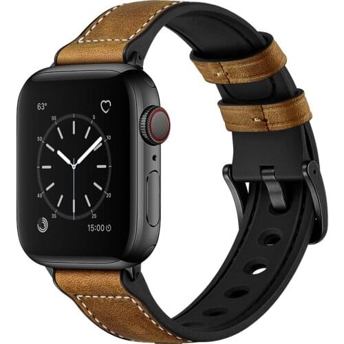 Fashion Band For Apple Watch Bracelet 38mm 42mm 40mm 44mm Strap Silicone Leather Apple iWatch Band Series 1/2/3/4/5 Watchband