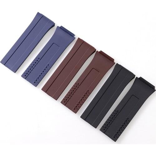 High quality 26*22mm soft Silicone Rubber Watchband Replace For Porsche Design P6780 Watch Accessories strap Belt bracelet tools