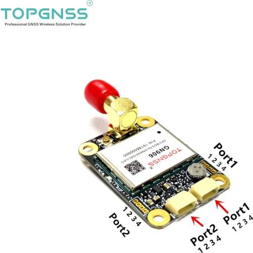 Designed with the ZED-F9P F9 module, the RTK high-precision GNSS receiver can be used as a base station and rove TOPGNSS TOP350