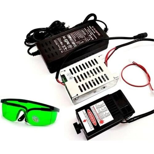 Blue Laser engraving module 450nm 10w CNC Laser Cutting Module w/ Safty Goggles