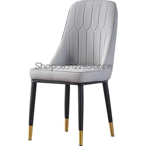 Light Luxury Dining Chair Nordic Style Family Simple Back Stool Cosmetic Manicure Book Chair Hotel Modern Light Luxury Iron Chai