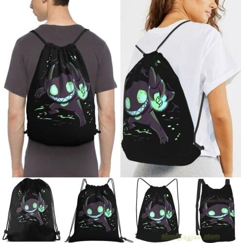 Unisex Drawstring Bags Sableye In A Cave Women Drawstring Backpacks Men Outdoor Travel Backpacks Training Fitness Bag