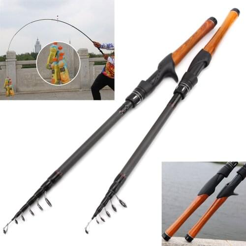 1.8m2.1m2.4m2.7m High quality telescopic fishing rod Carbon Casting Spinning Rod Portable ultra short lure rod Lure Weight 5-28g