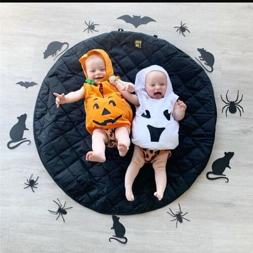 Baby’s Halloween Hooded Vest Cosplay Costume Cartoon Printing Round Neck Sleeveless Pullover Tops, 0-24Months
