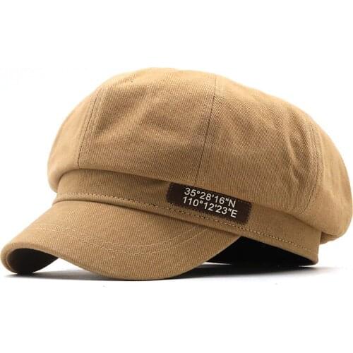 Utumn Winter beige cotton Military Berets for Women Female Flat Army Cap Salior Hat Girl Travel Berets Ladies Painters Cap