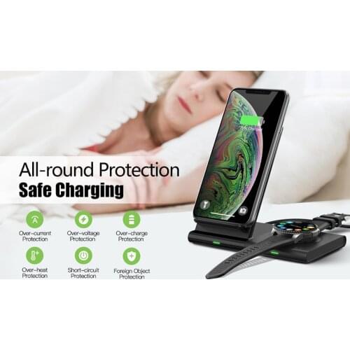 10pcs/lot Fast Wireless Charging for Samsung Galaxy Watch active Buds Gear S2 S3 S4 Sport iPhone 8 XR Wireless charger