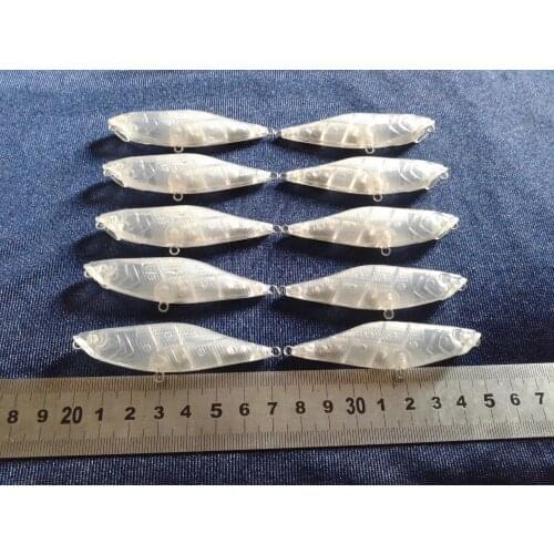 10pcs Unpainted Popper Hard Baits Fishing Lure Bodies 2 3/4 Inch 1/5 OZ Blank lures JS#8099