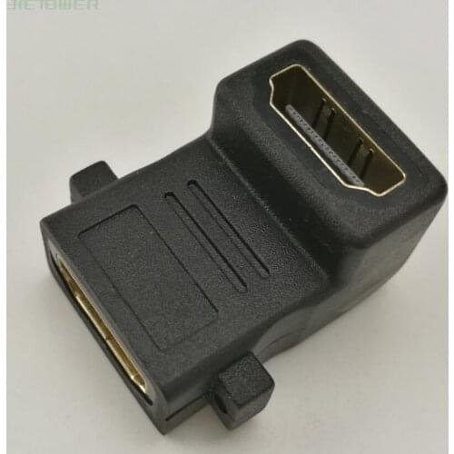 100PCS/LOT HDMI 1.4 Female To Female Adapter HDMI Panel With Ear 180 Degree HDMI Adapter