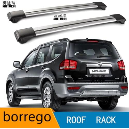 2Pcs Roof Bars for KIA - BORREGO MOHAVE [2007-today] Aluminum Alloy Side Bars Cross Rails Roof Rack Luggage Load 100KG