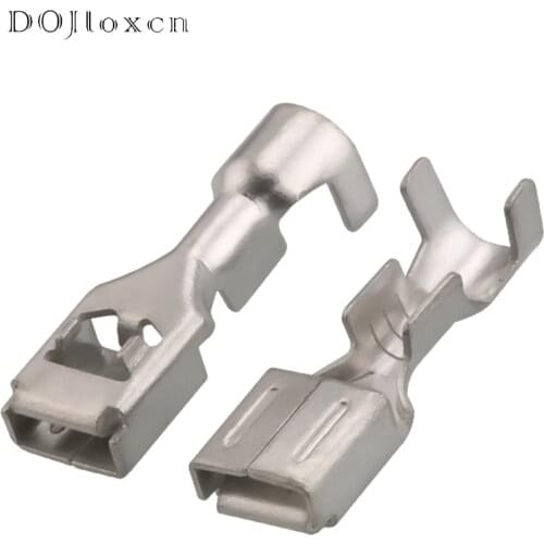 20 Pcs Car Grey 6.3 Mm Wiring Terminal QLW 250 3 Pin Power Cord Female Right Slot Wiring Harness Cable Connector DJ623F-6.3B