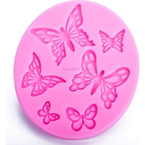 200pcs Butterfly Shaped Fondant Cake Mold Silicone Mold lace pattern Mould Baking Tools Sugar Cookie Decorating DIY Tools