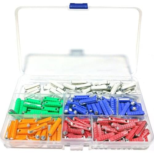 200Pcs Continental Ceramic Torpedo Fuses 5/8/10/16/25AMP Assorted Kit with Case