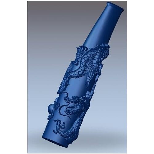 3D model relief for cnc in STL file format Dragon Tobacco pipe 2