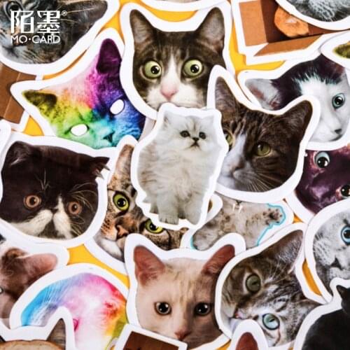 46 pcs /Pack Lovely Cats DIY Decorative Stickers Decoration