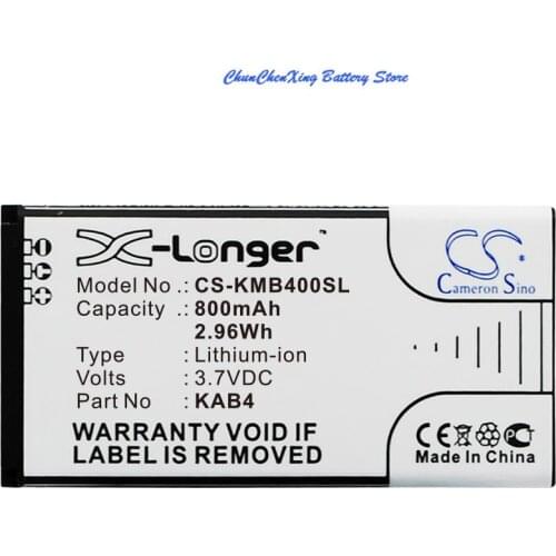Cameron Sino 800mAh Battery for Maxcom MM720, MM720BB, KAB4, KAB4-AAABA005026 For KAZAM Life B4