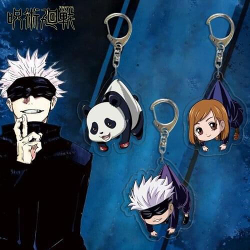 Anime Jujutsu Kaisen Q Version Keychain Key Ring Acrylic Pendant Pendant Props Itadori Yuji Fushiguro Megumi Cosplay Woman Gift