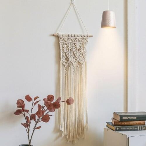 Bohemian Woven Tapestry Handmade Macrame Wall Hanging Tapestry for Bedroom Living Room Kids Room Hanging Decoration Supplies
